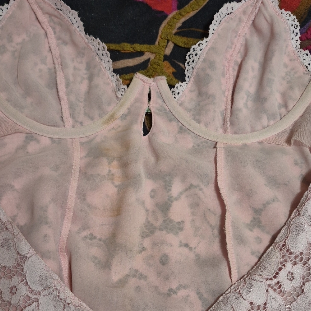 For Love & Lemons Pale Pink Lace Slip - Picture 9 of 11